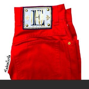 🌺HP🌺 Escada Pants Denim Jeans (Red) NWOT